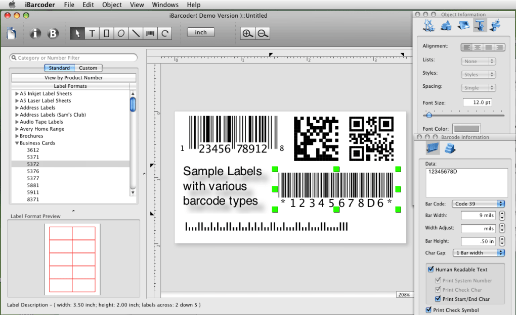 barcode program for mac